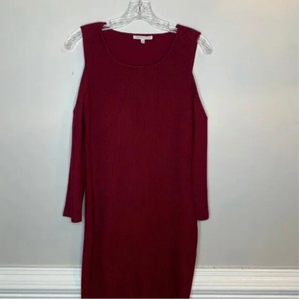 Rebecca Minkoff Josefina Women's Cold Shoulder Ribbed Bodycon Dress Size Medium - Picture 6 of 10